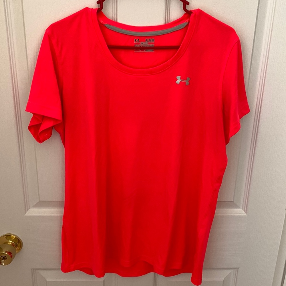WOMEN’S Bright Orange Under Armor shirt
